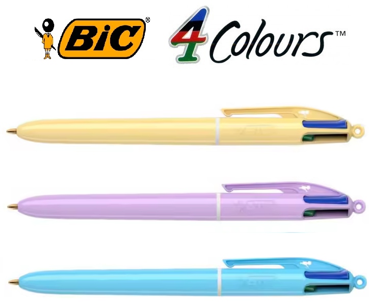 Bolígrafo Bic <br>4 colores Pastel